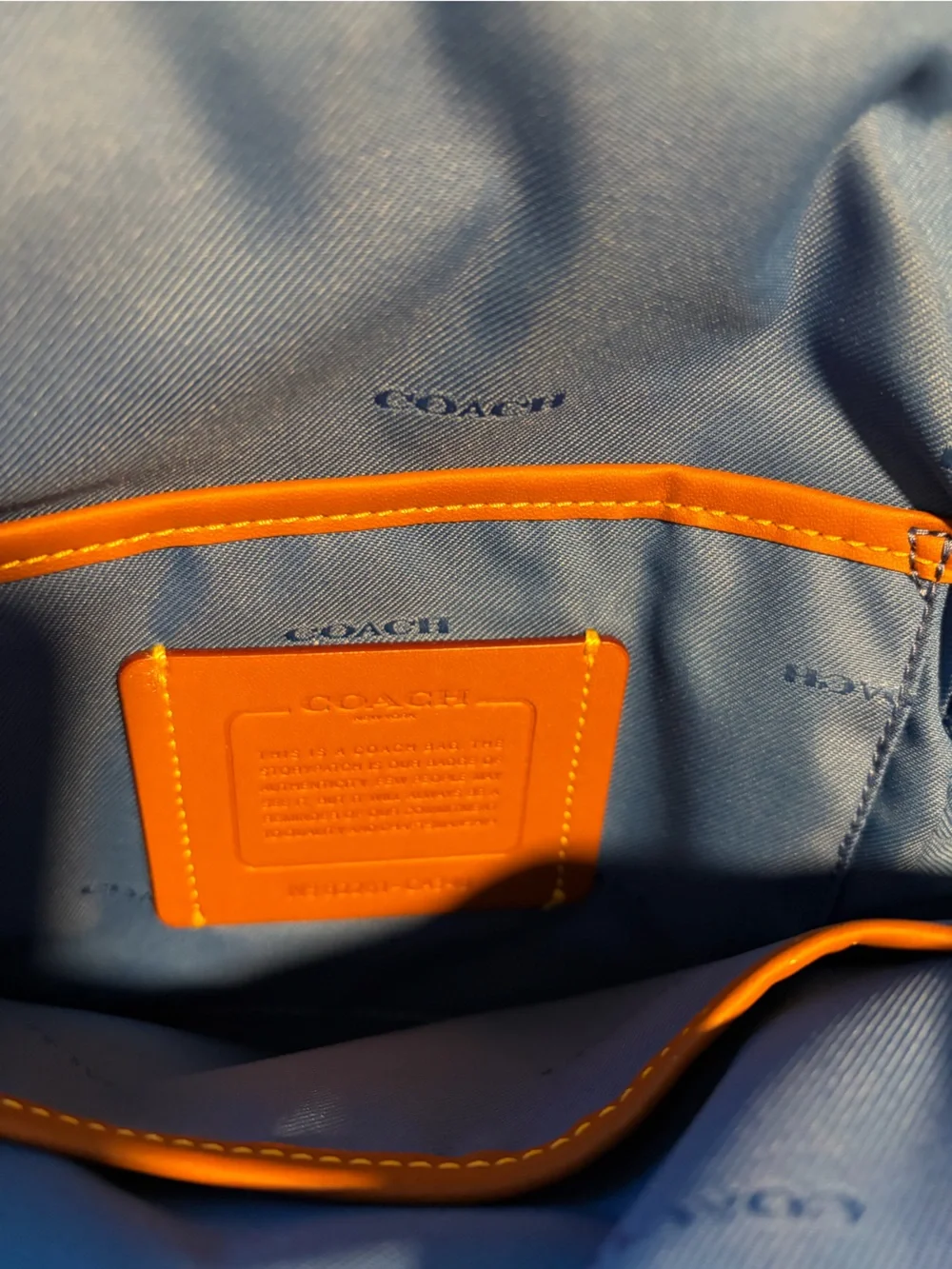 Coach Royal Blue Pebbled Leather Sling Bag for Men